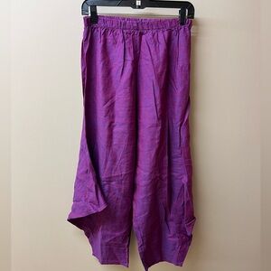Purple Wide-Leg Pants